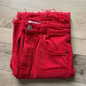 Zara High Waisted Wide Leg Jeans